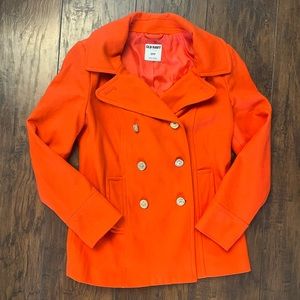 Old Navy Orange Wool Short Peacoat size Small